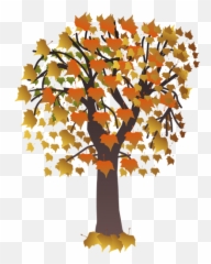 Autumn Tree Branch Vector Clip Art - Maple Tree Clipart Emoji,Falling Leaves Emoji