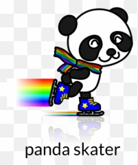 Skating Panda Vector Art Image - Ice Skating Panda Emoji,Bass Clef Emoji