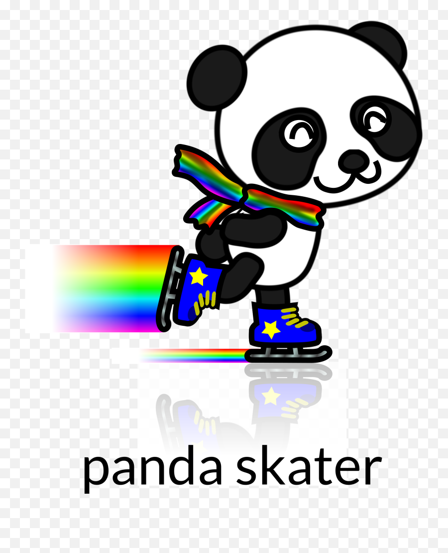 Skating Panda Vector Art Image - Ice Skating Panda Emoji,Bass Clef Emoji