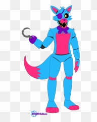 Blue Blacklight Foxy - Fnaf Black Light Foxy Emoji,Rockstar Emoji