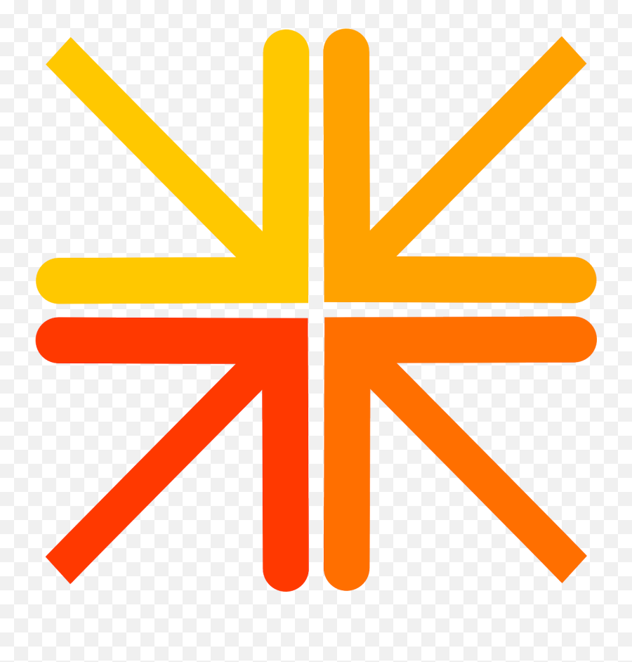 Meeting Point Arrows Orange Center - Arrows Pointing To Center Png Emoji,Gift Arrows Emoji