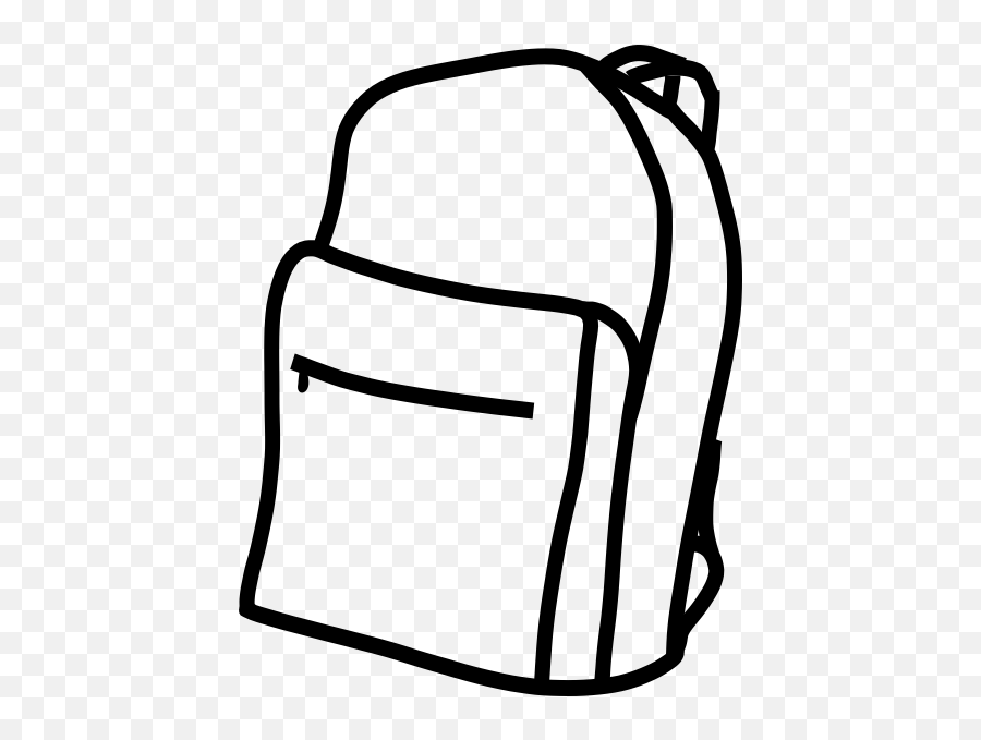 Collection Of Backpack Clipart - Backpack Clipart Black And White Emoji,Emoji Bookbag