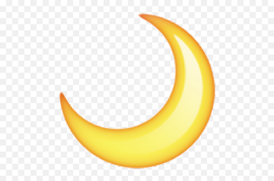 Moon Emoji Cool Yellow New Awesomestickers Tumblr - Half Moon Emoji Transparent,New Moon Emoji