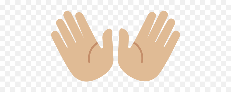 Open Hands Medium - Light Skin Tone Emoji Open Hands Emoji,What Does The 2 Hands Emoji Mean