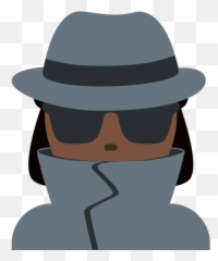 Twemoji2 1f575 - Black Detective Emoji,Sunglasses Emoji