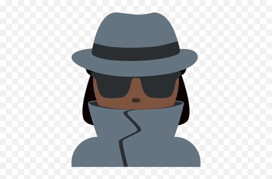 Twemoji2 1f575 - Black Detective Emoji,Sunglasses Emoji