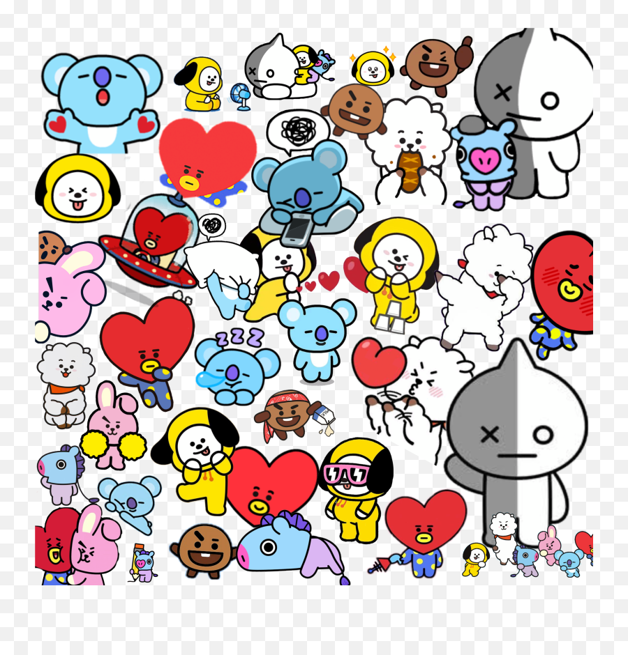 Background Bts Bt21 Line Linestickers - Bt21 Bts Bt21 Background Emoji,Bt21 Emoji