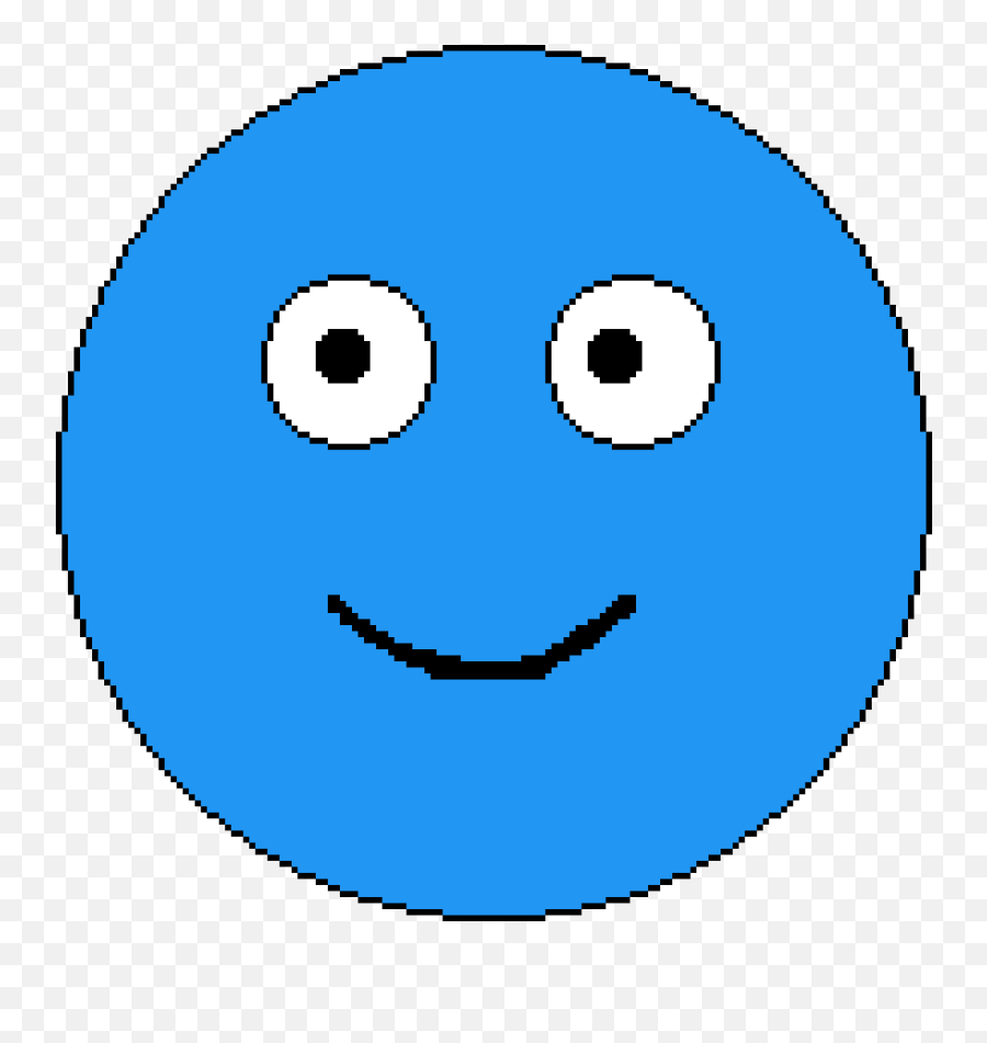 Pixilart - Blauer Emoji By Anonymous Çember Ve Daire,Emoticon Oo