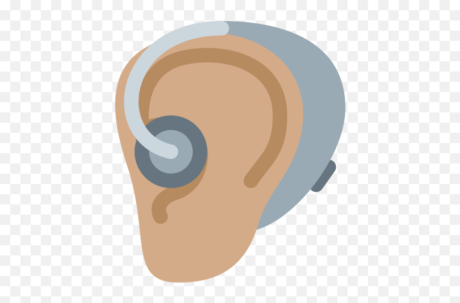 Ear With Hearing Aid Medium Skin Tone Emoji - Hearing Aid,Aids Emoji