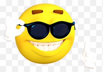 Los Mejores Regalos De Emojis Sonriente - Sunglasses Thumbs Up Transparent,Emoji Sonriente