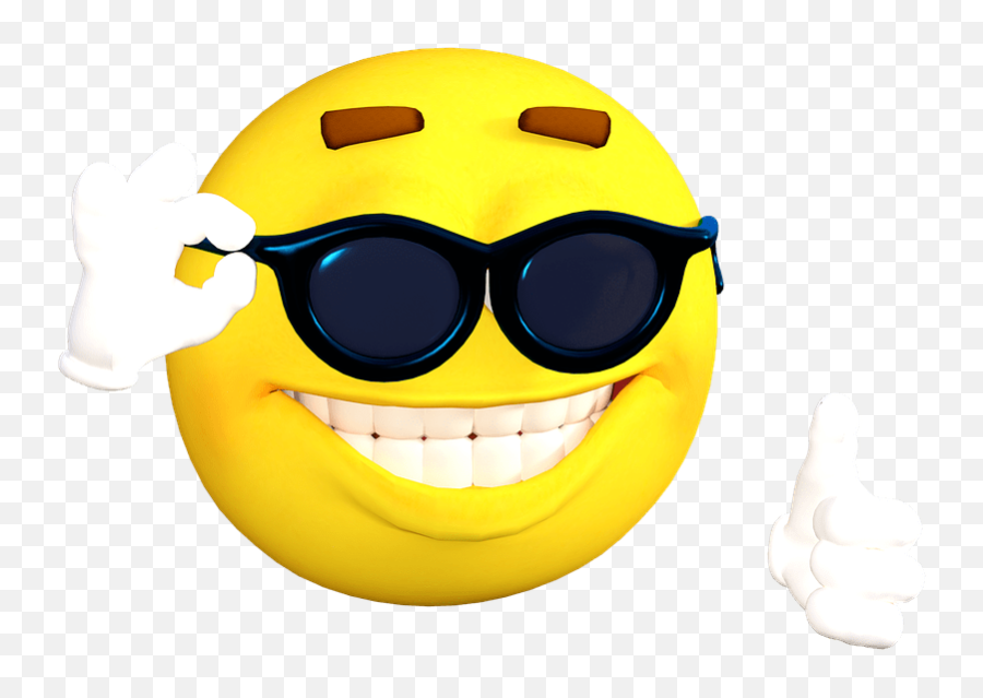 Los Mejores Regalos De Emojis Sonriente - Sunglasses Thumbs Up Transparent,Emoji Sonriente