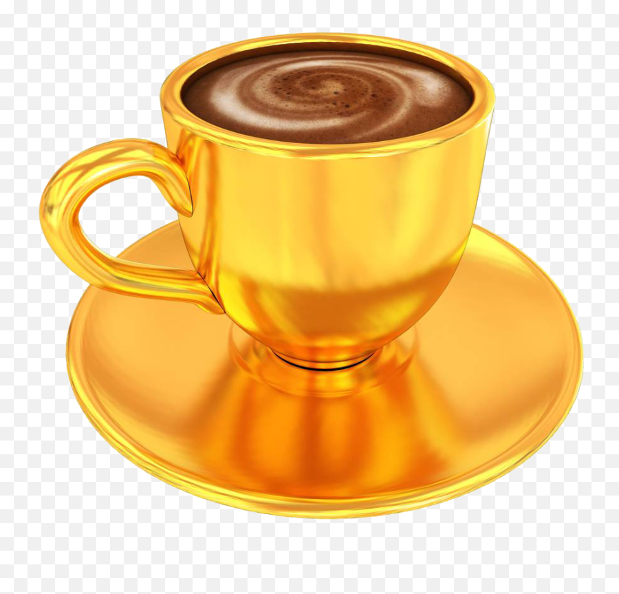 Doppio Coffee Cappuccino Cup Tea Golden - Gold Color Tea Cup Emoji,Frog And Coffee Cup Emoji