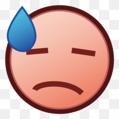 Downcast face with sweat emoji clipart Free download - Sweat Gland