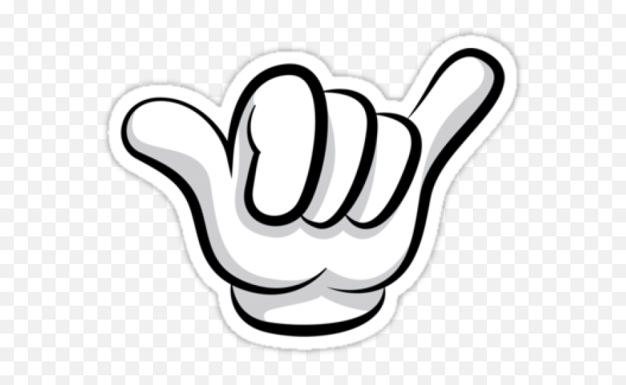 Mickey Mouse Hand Signs - Hang Loose Sticker Emoji,Mickey Mouse Emoji