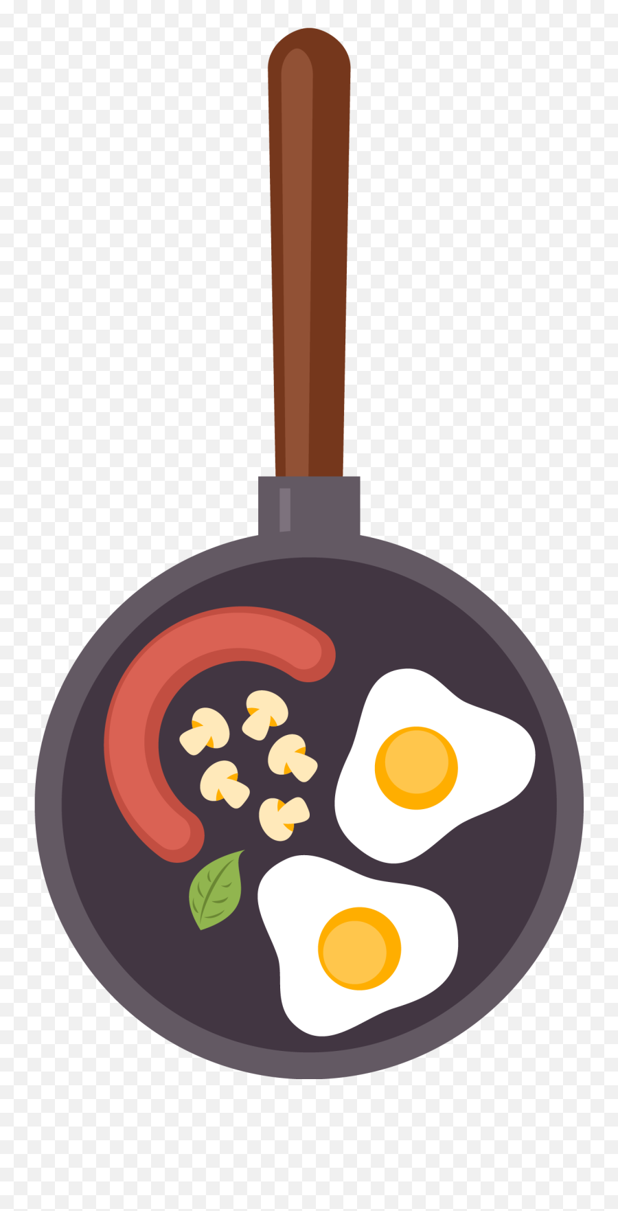 Frying Pan With Egg Clipart Transparent - Fast Food Emoji,Pan Emoji