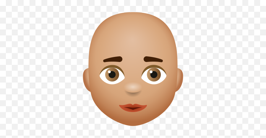 Bald Woman Medium Skin Tone Icon - Human Skin Color Emoji,Bald Emoji