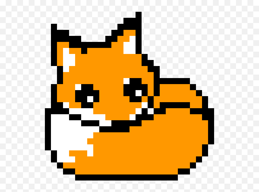 Pixilart - Fox Pixel Art Emoji,Fox Emoticon