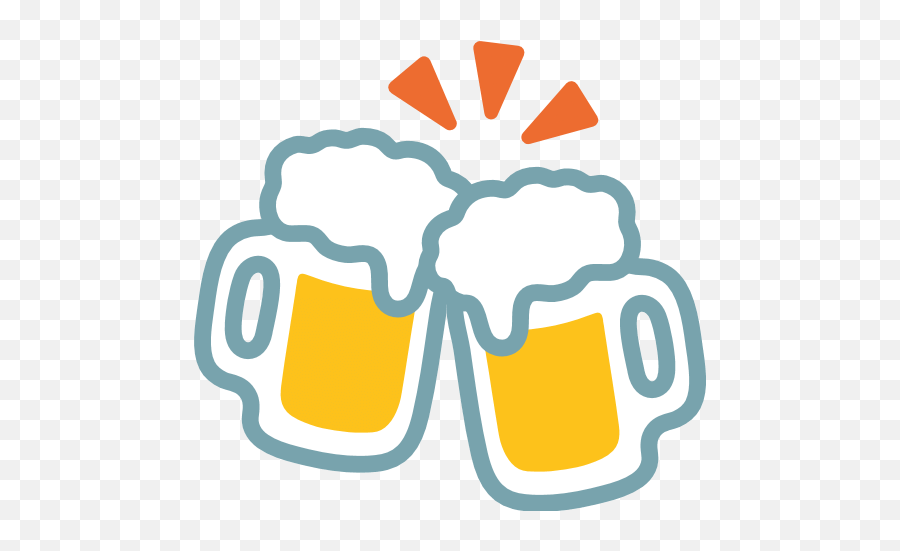 Clinking Beer Mugs Emoji For Facebook - Beer Mugs Clinking Clipart,Cheers Emoticon