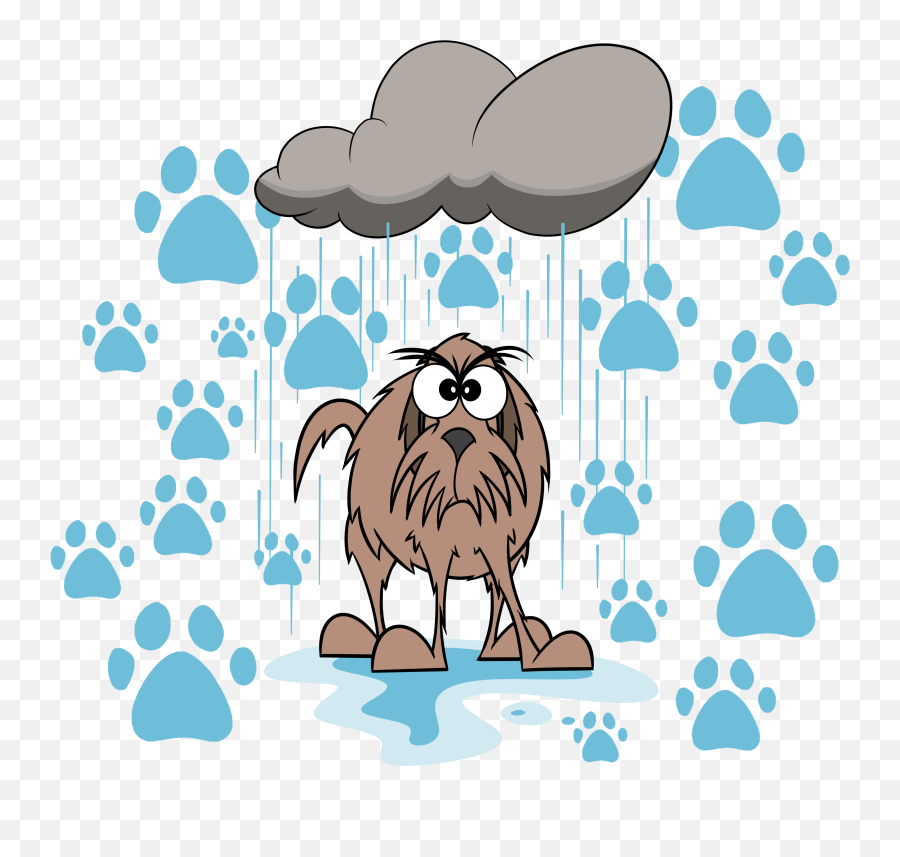 Art Funny Wet Dog Paw Print T Shirt - Wet Dog Cartoon Emoji,Single Paw Print Emoji