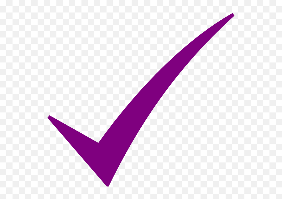 Cute Check Mark Clipart No Background - Purple Check Mark Png Emoji,Tick Mark Emoji