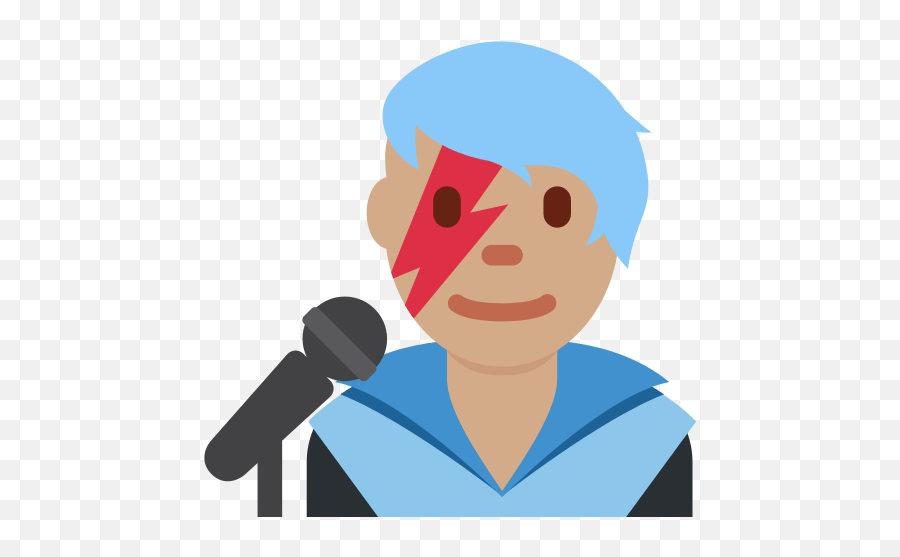 Man Singer Emoji With Medium Skin Tone Meaning And - Singer,Microphone Emoji