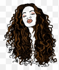 Duck Clip Curly Hair Transparent Png - Long Silhouette Emoji