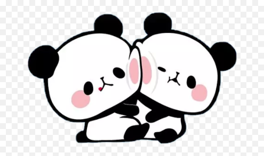 Cute Adorable Kawaii Pandas Friends Bff Bestfriends Bes - Imagenes De Bff Kawaii Emoji,Emoji Best Friends