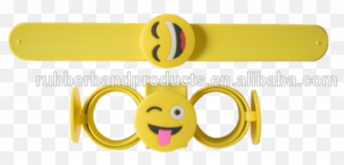 Promotional Gift Silicone Charm Emoji Slap Bracelet - Buy Smiley