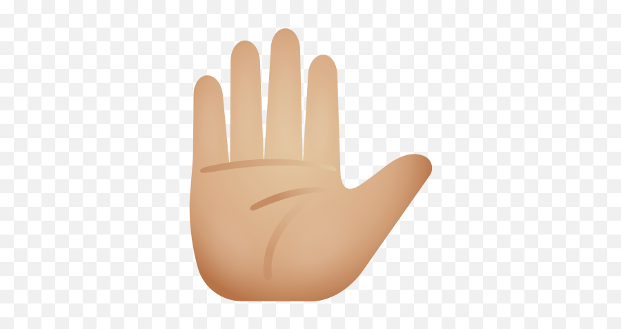 Raised Hand Medium Light Skin Tone Icon - Sign Language Emoji,Raised Hands Emoji