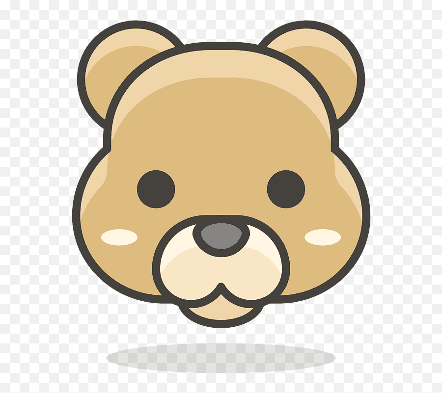Bear Emoji Clipart - Cartoon Bear Face Png,Teddy Bear Emoji