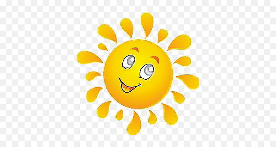 Sun Summer Hot Yellow Smile Sticker By Ali Raza Khan - Sun Cartoons Emoji,Smile Sweat Emoji