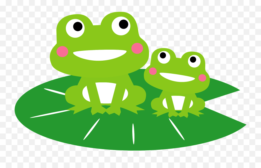 Frogs On Leaf Clipart Free Download Transparent Png - Frog On Leaf Clipart Emoji,Frog Emoji Png