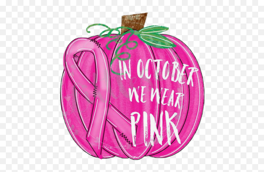 Watercolor Pumpkin Pink October Sticker By Stephanie - Girly Emoji,Breast Cancer Awareness Emoji