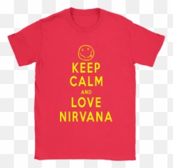 Keep Calm And Love Nirvana Funny Dead Emoji Shirts Teeqq Store - Active Shirt,Emoji Shirts