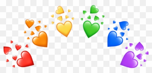 Emoji - Aesthetic Heart Crown Transparent,Rainbow Heart Emojis