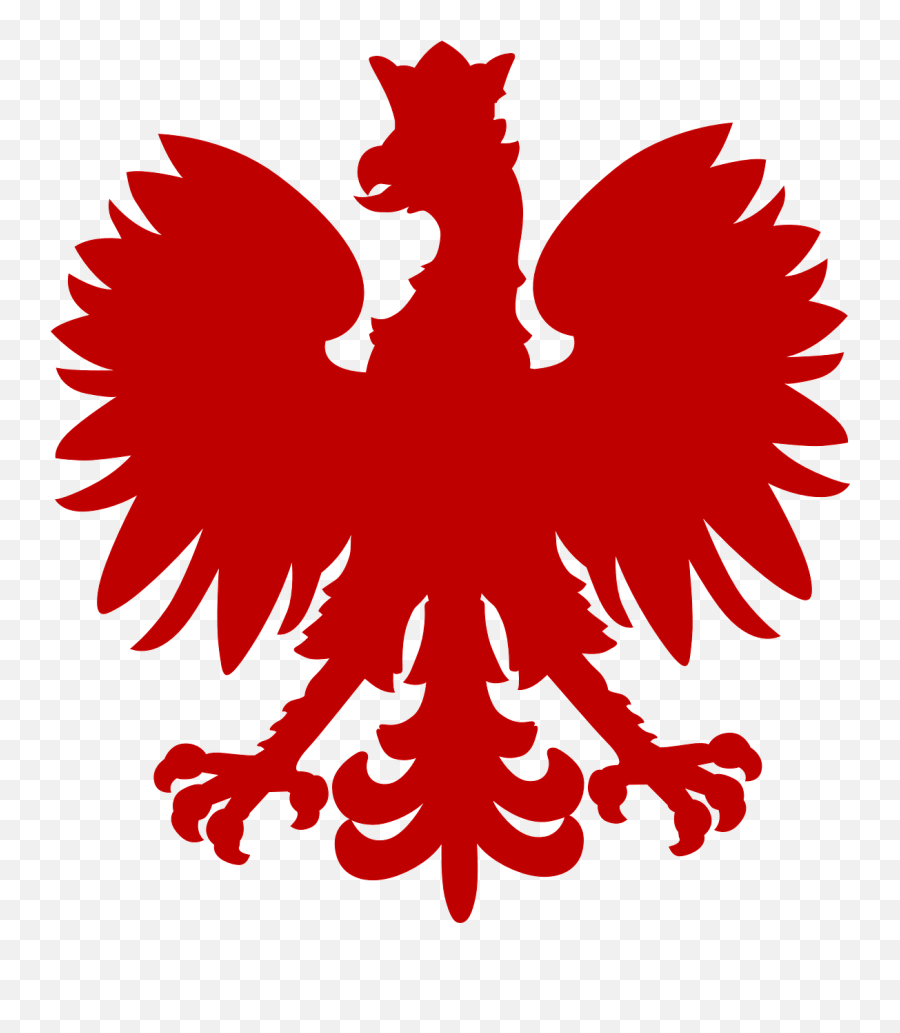 Heraldic Animal Eagle Red Silhouette - Polish Eagle Svg Emoji,Laos Flag Emoji