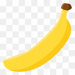 Simple Banana Vector Image - Transparent Background Icon Png Emoji