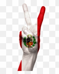 Peru Flag Hand Patriotic Patriotism - Of Emoji