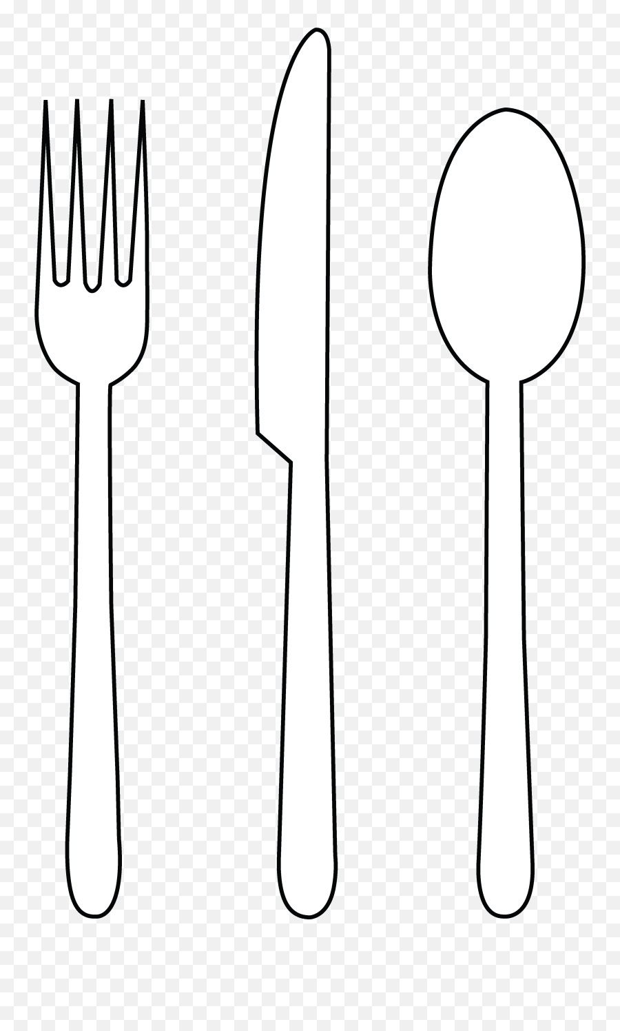 Fork Spoon And Knife Border - Fork And Knife Clipart White Emoji,Silverware Emoji