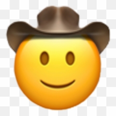 Emoji Yeehaw Yeeyee Meme Yellow - Sad Cowboy Png