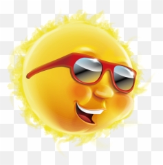 Sun With Sunglasses - Sun Image High Quality Emoji,Emoji Wearing Sunglasses