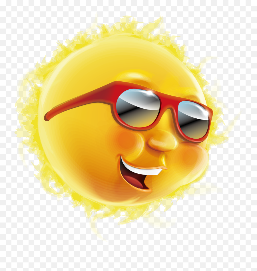 Sun With Sunglasses - Sun Image High Quality Emoji,Emoji Wearing Sunglasses