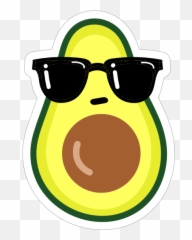Cool Avocado With Sunglasses Sticker - Clipart Avacado Emoji,Avocado Emoji