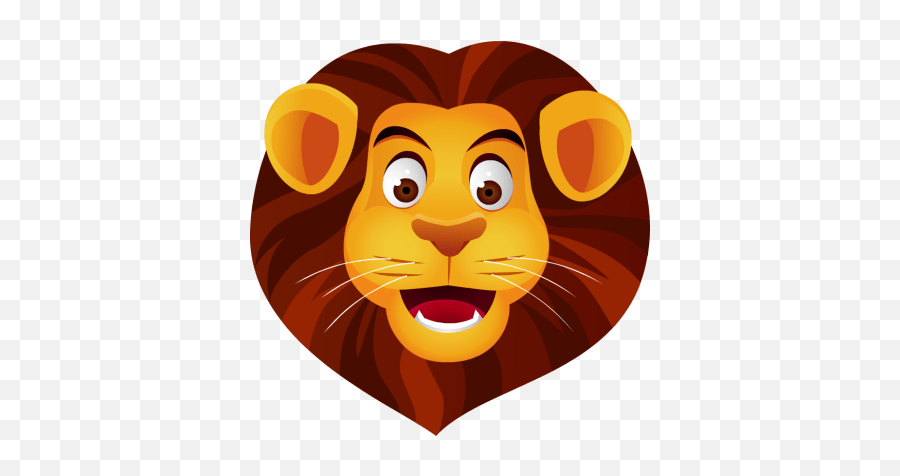 Lion Face Clipart Transparent Png - Lion Face Clipart Emoji,Lion Emoji