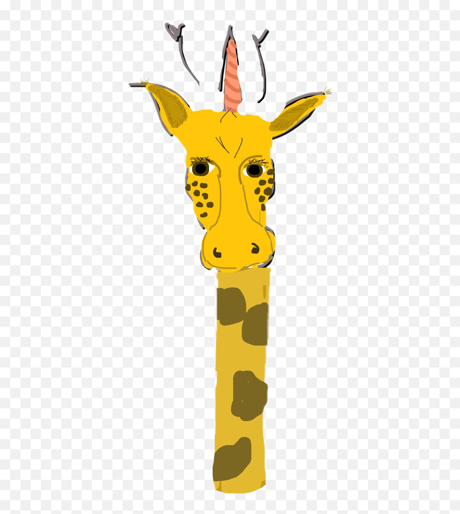 Unicorn Giraff Giraffe Giraffes Animal Draw Drawing Fre - Deer Emoji,How To Draw A Emoji Unicorn