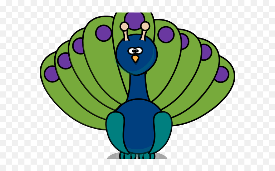 Peacock Clipart Peace - Peacocck Cartoon Png Emoji,Peacock Emoji