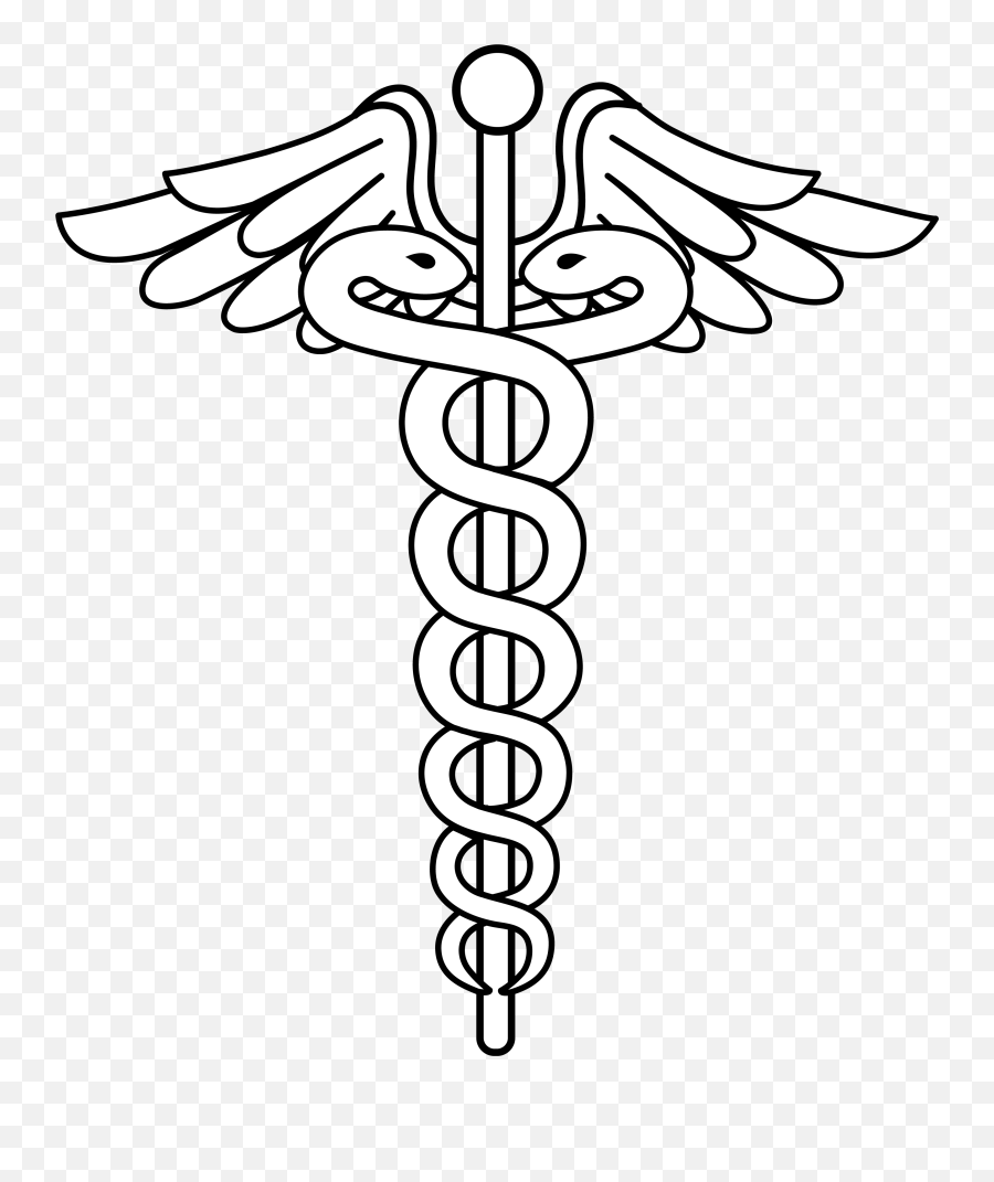 Caduceus As A Symbol Of Medicine Staff Of Hermes Logo Clip - Caduceus Transparent Background Emoji,Caduceus Emoji