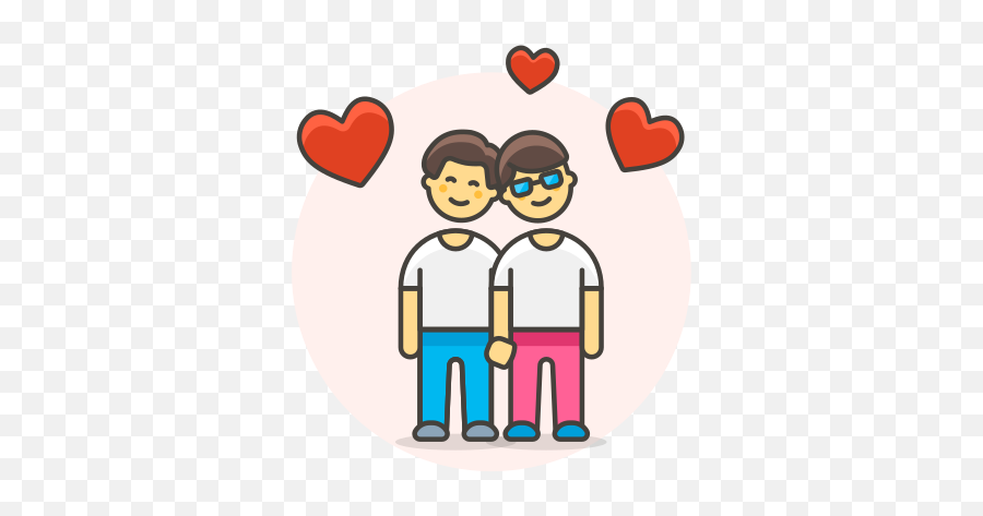 Couple Gay Head To Icon - Gay Couple Icon Png Emoji,Gay Emoticons Text