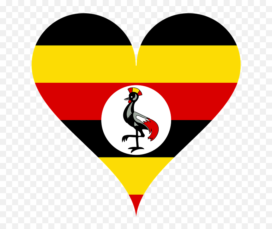 Heart Love Flag - Uganda Flag Png Emoji,Uganda Flag Emoji