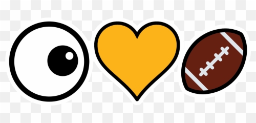 Wp I Love Football Yellow Emoji - Heart